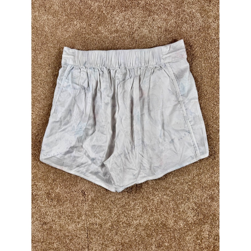 Travis Mathew Womens Floral Casual Shorts Light Grey Elastic Waist Tassel Size L - Picture 5 of 7